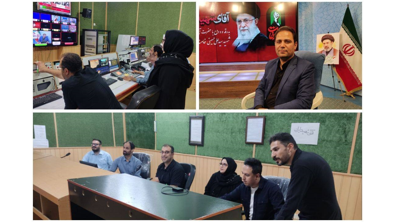 همت شبکه قزوین در پوشش آیین تشییع رهبر شهید