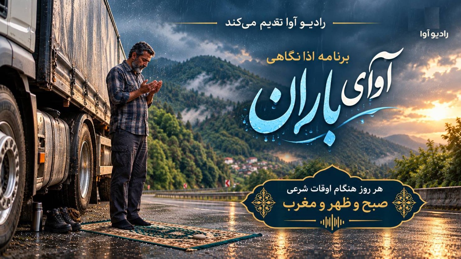 «آوای باران»؛ نجوای نیایش در آستانه اذان